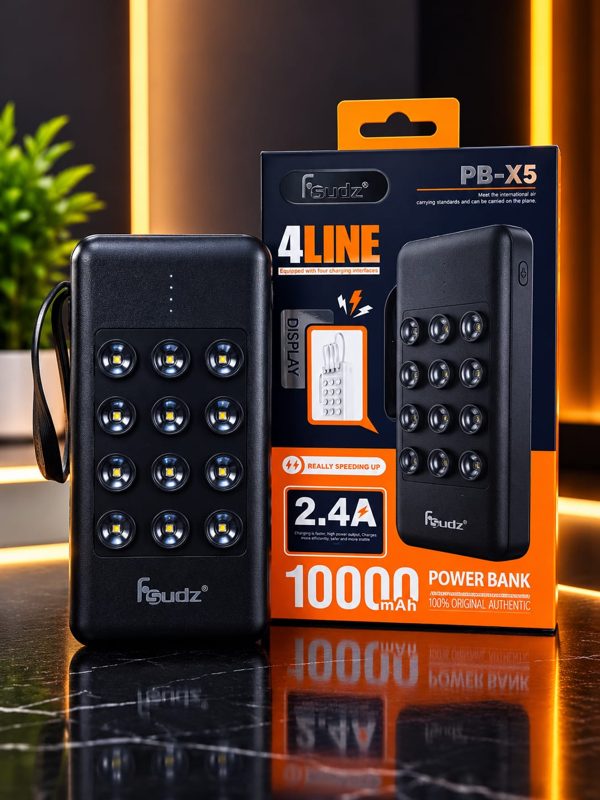 Power bank 4 câbles 10000 mAh